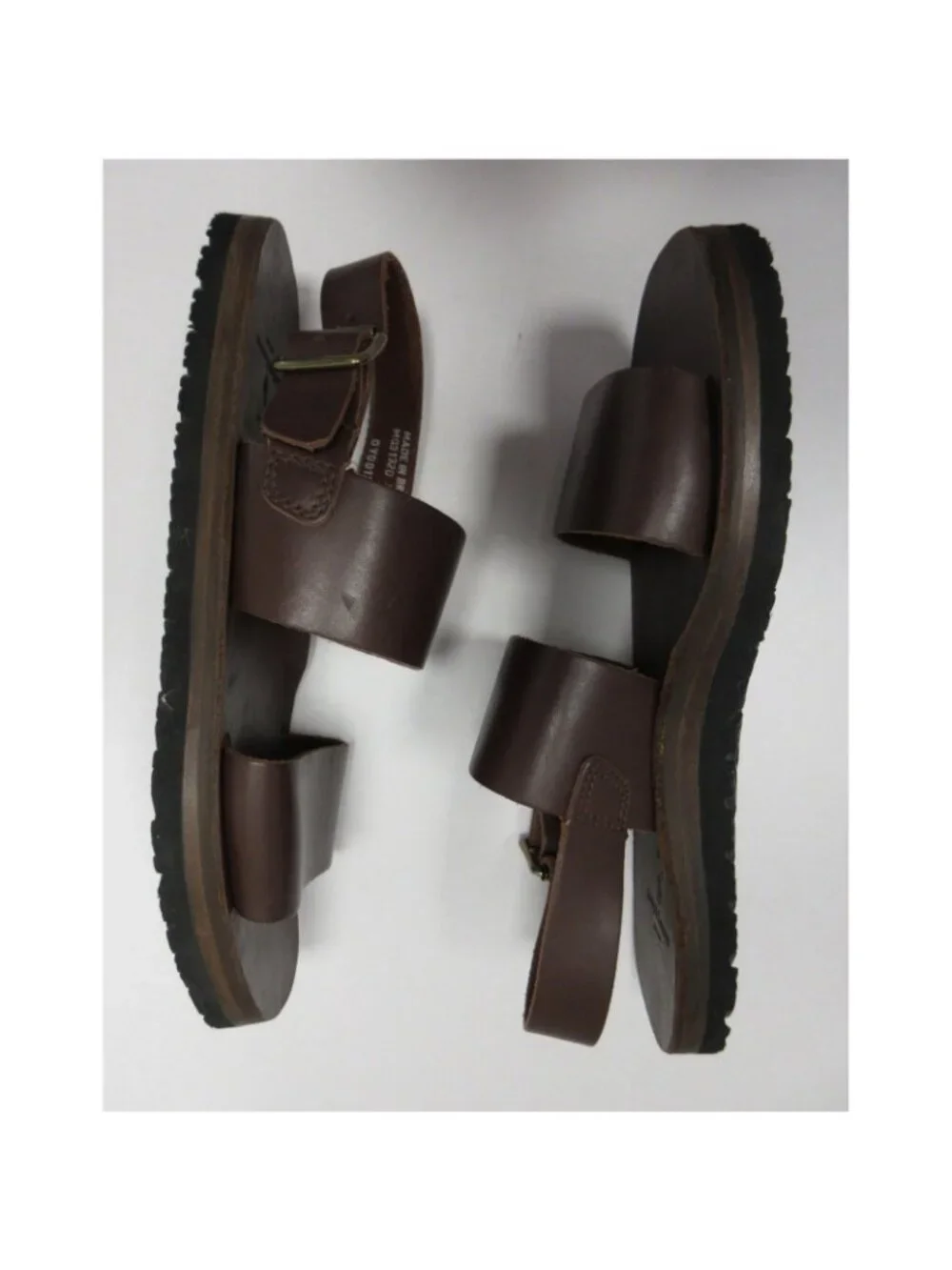 VTG Polo Ralph Lauren Sandals 11 Leather Slingback Buckle Summer Beach